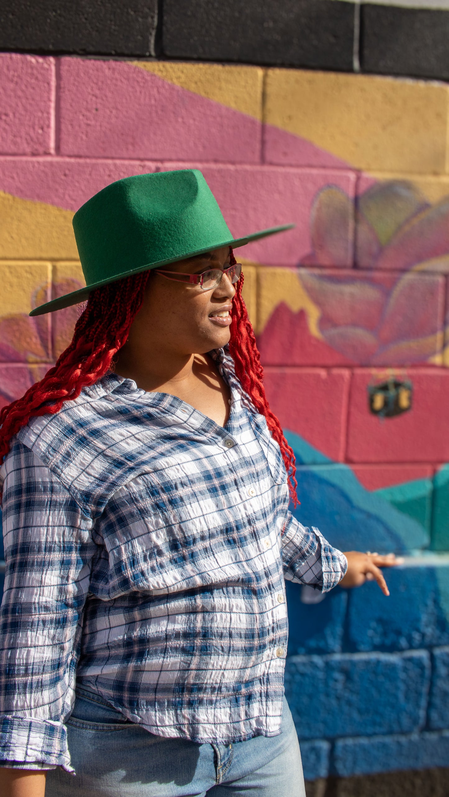 Australian Wool Silk-Lined Fedora – Hunter Green (Wide Brim)