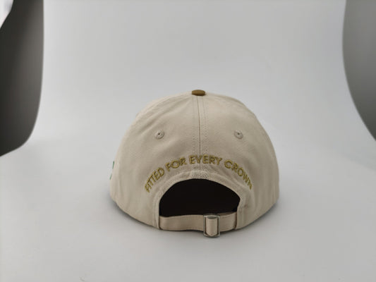 Silk-Lined Baseball Hat – In Every Season I Will Praise Him (Cream/Gold) | 57 cm & 66 cm