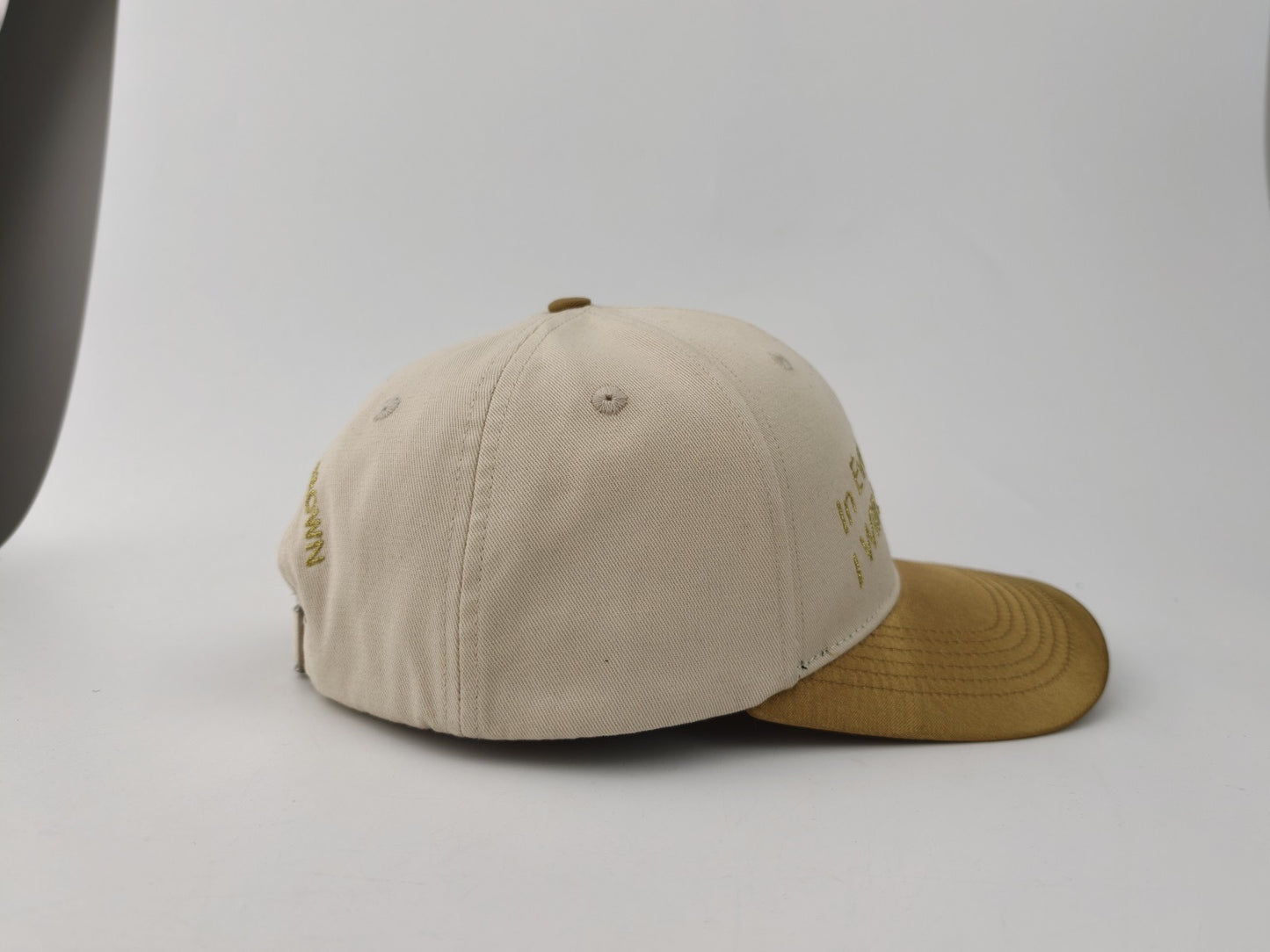 Silk-Lined Baseball Hat – In Every Season I Will Praise Him (Cream/Gold) | 57 cm & 66 cm