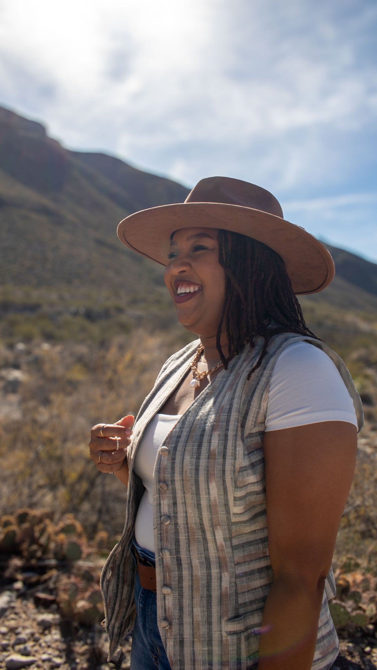 Ebenezer Hats suede silk-lined fedora shown in a lifestyle setting